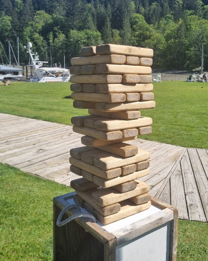 Jenga on Doc Morgan Lawn