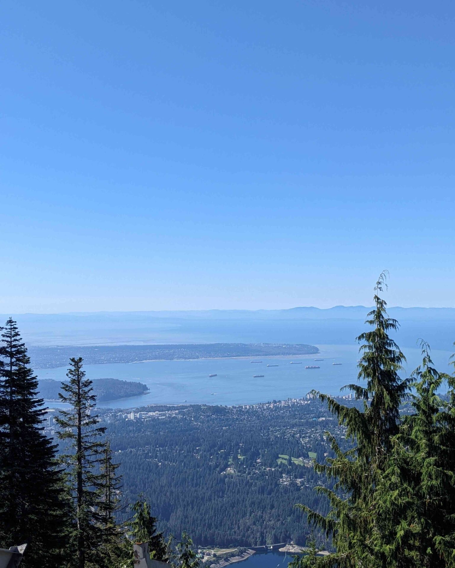 View Burrard Inlet from Grouse Mountain